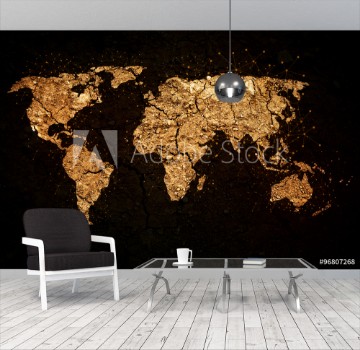 Bild på world map on grunge background